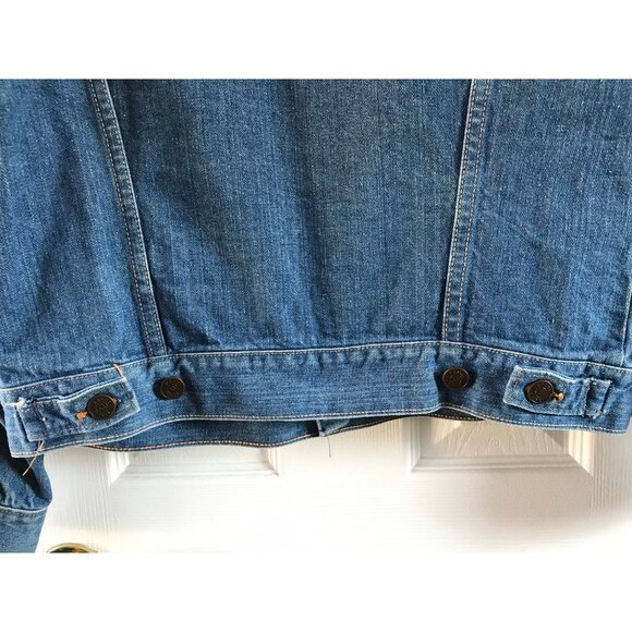 Vtg 1970's Wrangler Range Denim Jean Jacket Size 40 Extra Brown Button - Picture 8 of 8